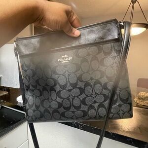 Coach Black Monogram Shoulder Bag